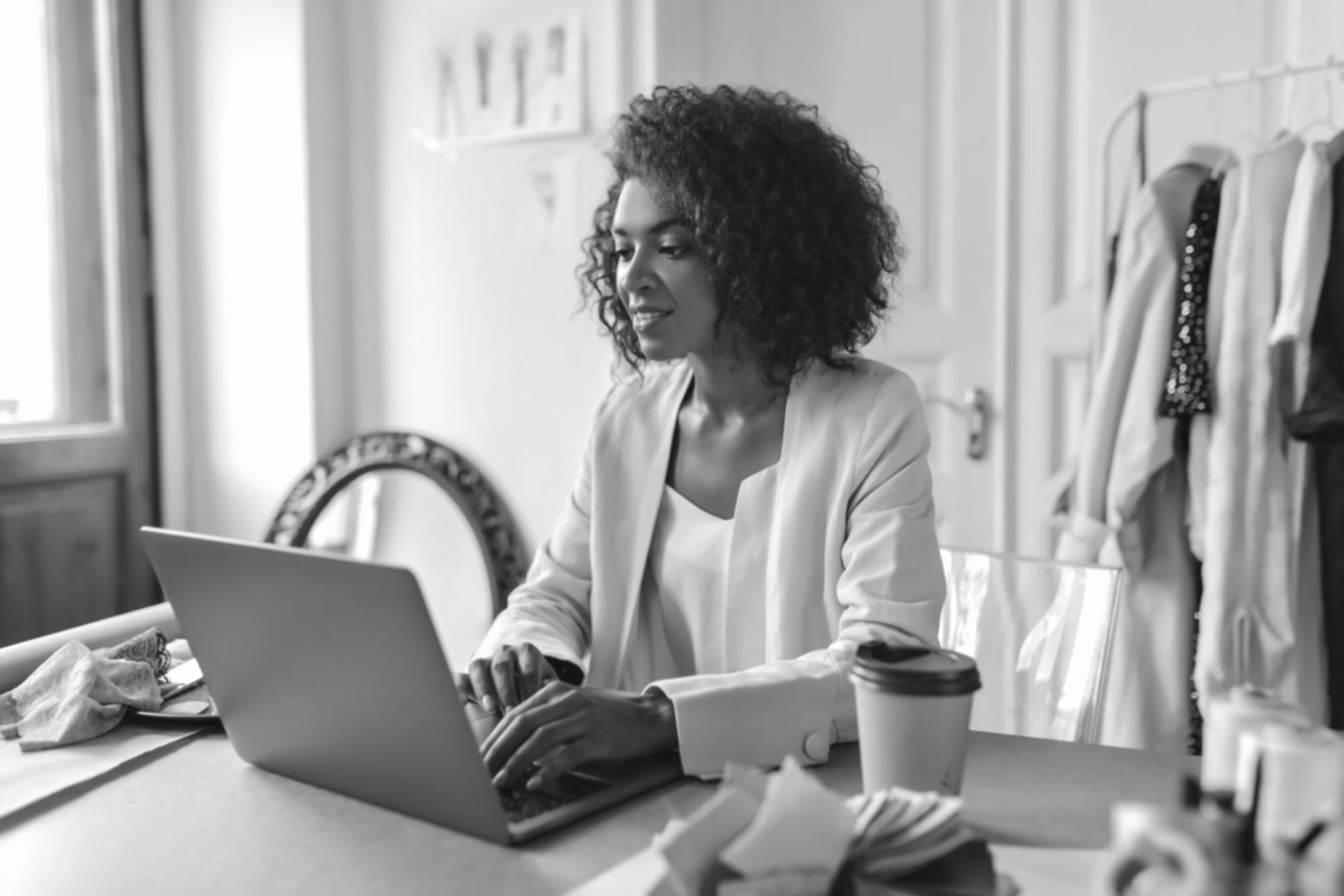 Financial analysis workspace with charts and research materials